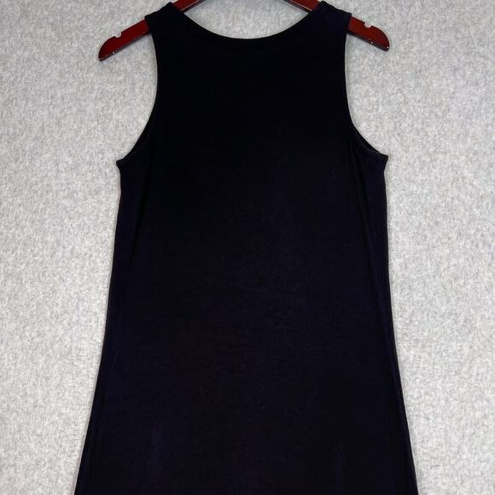 Athleta Size Small Black Well Rested Rib Sleep Sleeveless Tank Midi Dress - Picture 6 of 11